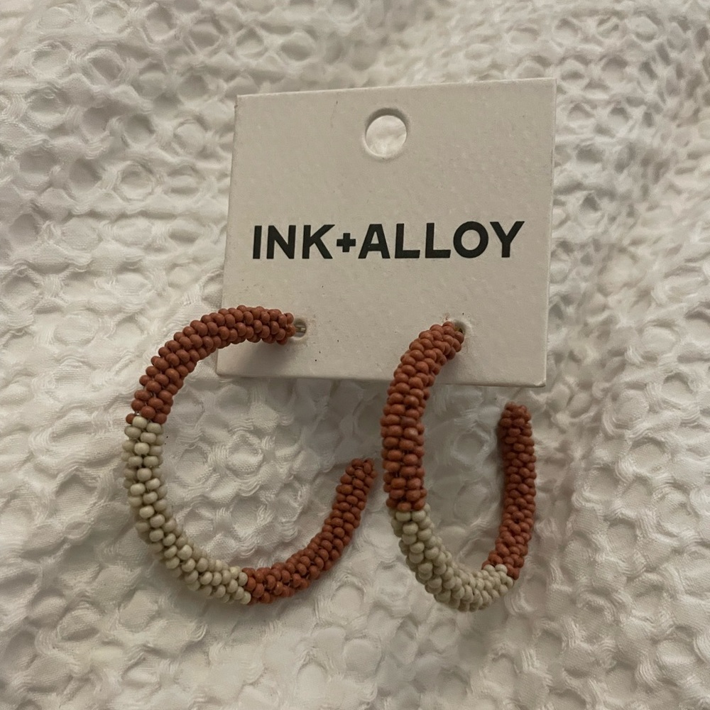New Ink + Alloy Large Beaded Hoops
